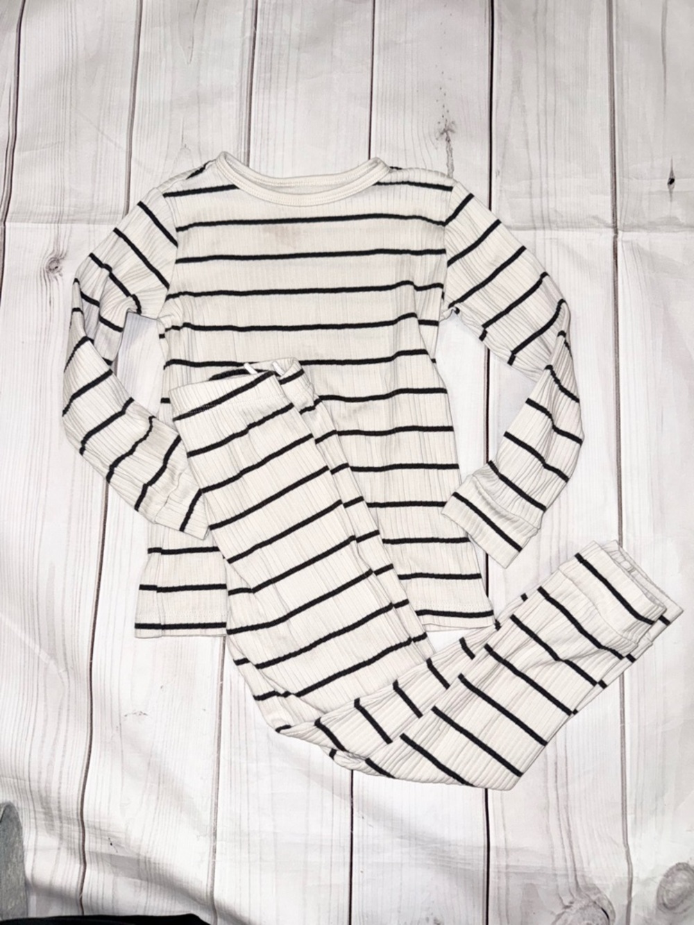 Black Striped Pajamas - Toddler 4T